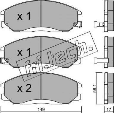 Fri.Tech. 373.0 - Brake Pad Set, disc brake www.parts5.com