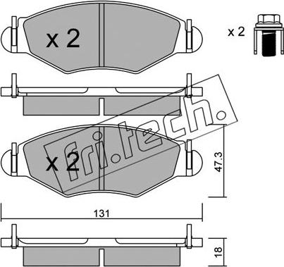 Fri.Tech. 263.0 - Brake Pad Set, disc brake www.parts5.com