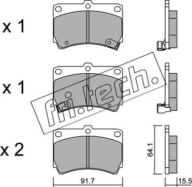 Fri.Tech. 203.0 - Brake Pad Set, disc brake www.parts5.com