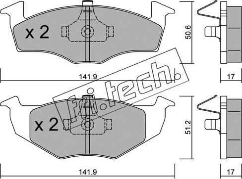 Fri.Tech. 215.0 - Komplet pločica, disk-kočnica www.parts5.com