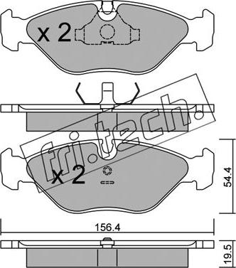 Fri.Tech. 218.0 - Brake Pad Set, disc brake www.parts5.com