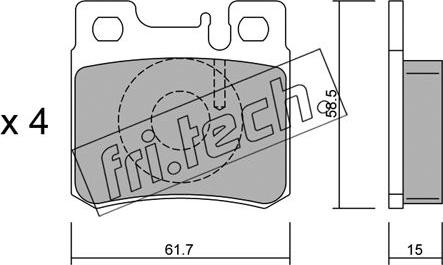 Fri.Tech. 212.0 - Juego de pastillas de freno www.parts5.com