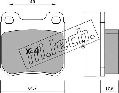 Fri.Tech. 284.1 - Σετ τακάκια, δισκόφρενα www.parts5.com