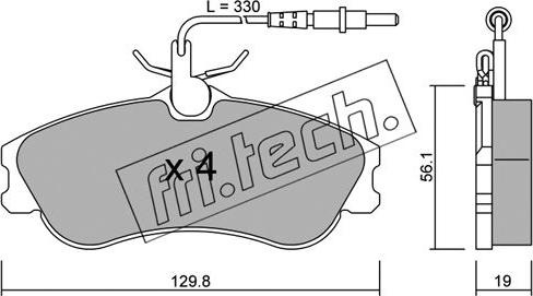 Fri.Tech. 226.0 - Комплект спирачно феродо, дискови спирачки www.parts5.com