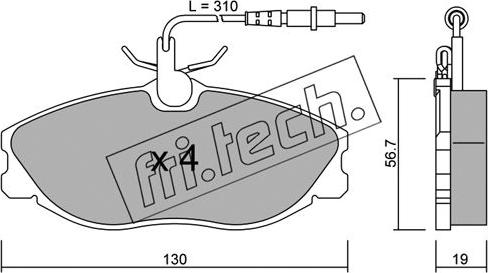 Fri.Tech. 223.0 - Set placute frana,frana disc www.parts5.com