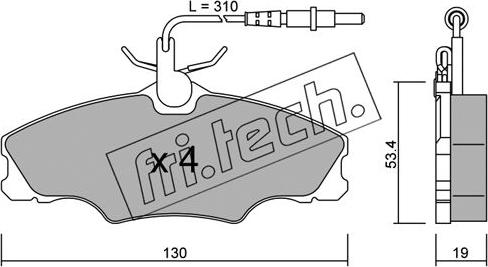 Fri.Tech. 222.0 - Brake Pad Set, disc brake www.parts5.com