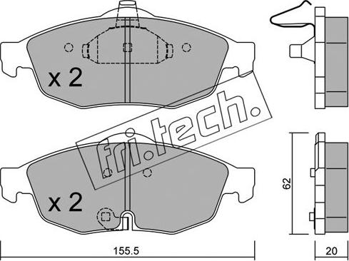 Fri.Tech. 731.0 - Brake Pad Set, disc brake www.parts5.com