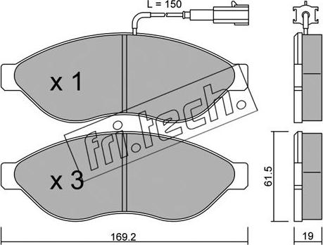 Fri.Tech. 724.0 - Σετ τακάκια, δισκόφρενα www.parts5.com