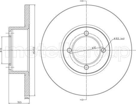 ATE 24.0113-0125.1 - Zavorni kolut www.parts5.com