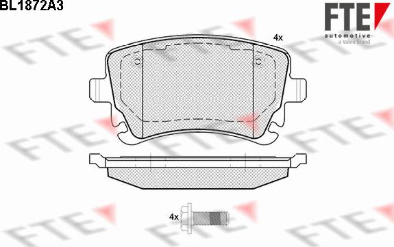 FTE 9010452 - Sada brzdových destiček, kotoučová brzda www.parts5.com