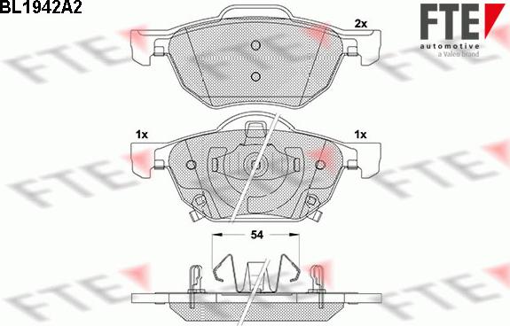 FTE 9010534 - Brake Pad Set, disc brake www.parts5.com