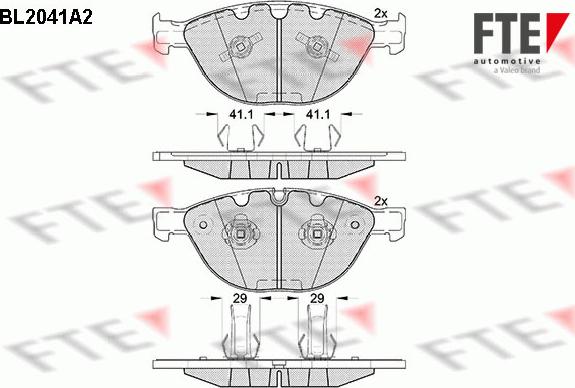 FTE 9010627 - Brake Pad Set, disc brake www.parts5.com