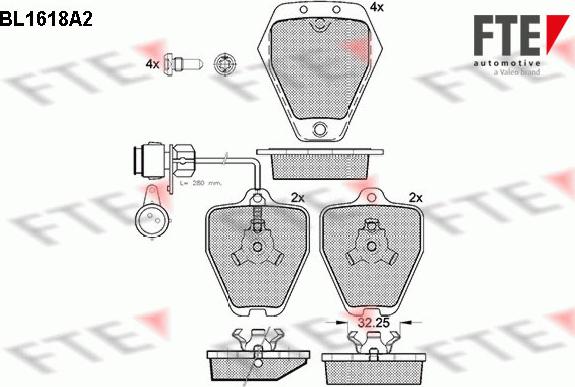 FTE 9010253 - Juego de pastillas de freno www.parts5.com