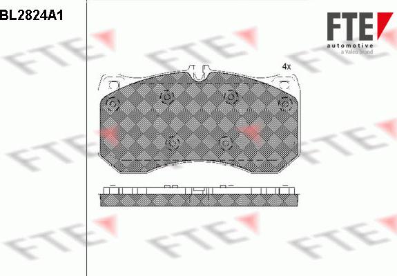 FTE BL2824A1 - Komplet kočnih obloga, disk kočnica www.parts5.com