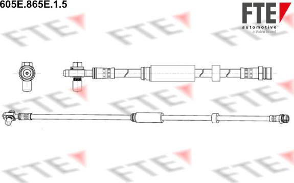 FTE 605E.865E.1.5 - Brake Hose www.parts5.com