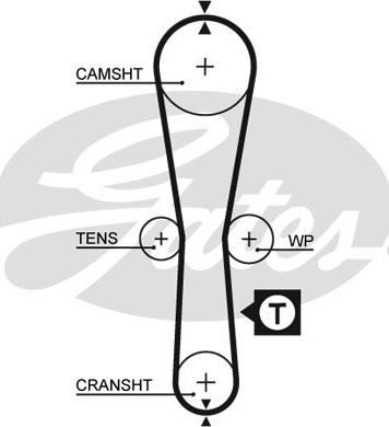 Gates 5454XS - Οδοντωτός ιμάντας www.parts5.com