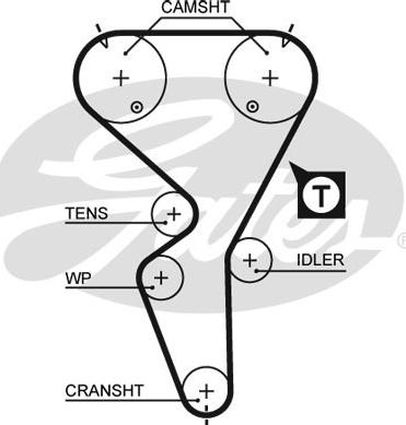 Gates 5458XS - Timing Belt www.parts5.com