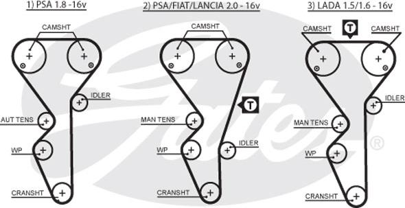 Gates K025468XS - Kit de distribution www.parts5.com