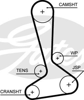 Gates 5645XS - Timing Belt www.parts5.com