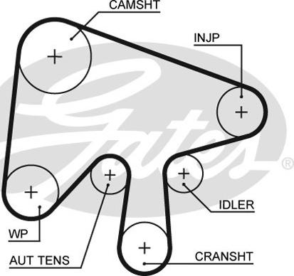 Gates K025630XS - Timing Belt Set www.parts5.com