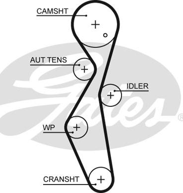 Gates 5672XS - Zobati jermen www.parts5.com