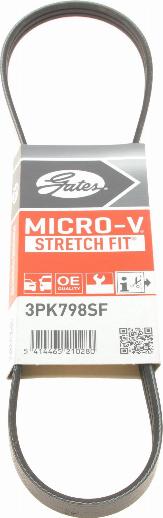 Gates 3PK798SF - V-Ribbed Belt www.parts5.com