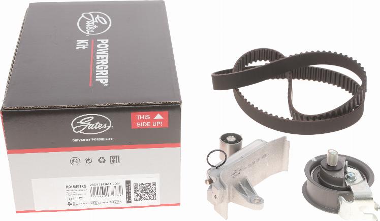 Gates K015491XS - Комплект ангренажен ремък www.parts5.com