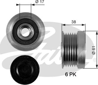 Gates OAP7036 - Fulie, alternator www.parts5.com