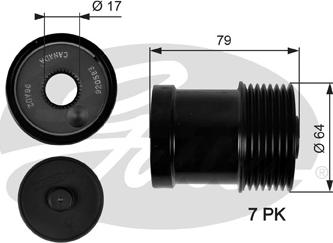 Gates OAP7104 - Fulie, alternator www.parts5.com