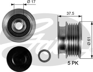 Gates OAP7108 - Alternatör kasnağı www.parts5.com