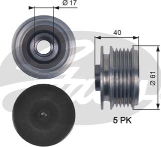 Gates OAP7117 - Fulie, alternator www.parts5.com