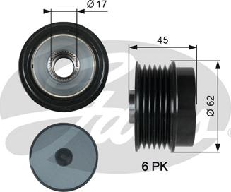 Gates OAP7180 - Polea, alternador www.parts5.com