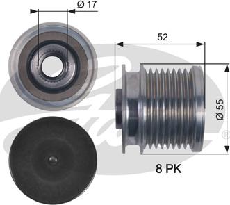 Gates OAP7123 - Alternatör kasnağı www.parts5.com