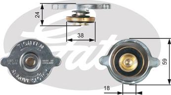 Gates RC115 - Korkki, jäähdytin www.parts5.com