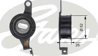 Gates T41143 - Tensioner Pulley, timing belt www.parts5.com