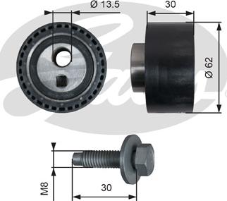 Gates T41282 - Tensioner Pulley, timing belt www.parts5.com