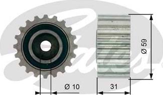 Gates T41236 - Szíjtárcsa / vezetőgörgő, fogasszíj www.parts5.com