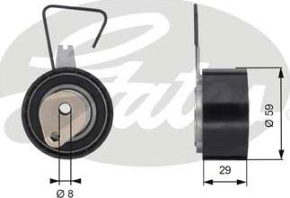 Gates T43141 - Rola intinzator,curea distributie parts5.com