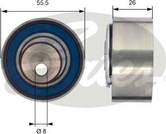 Gates T43156 - Tensioner Pulley, timing belt parts5.com