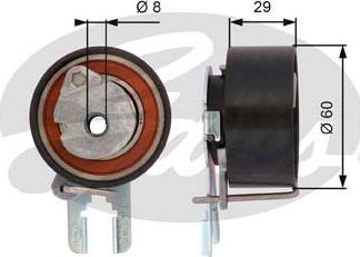 Gates T43158 - Tensioner Pulley, timing belt www.parts5.com