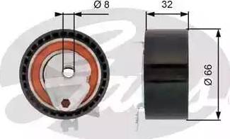 Gates T43168 - Rola intinzator,curea distributie www.parts5.com