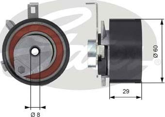 Gates T43115 - Rola intinzator,curea distributie www.parts5.com