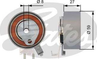 Gates T43139 - Polea tensora, correa dentada www.parts5.com