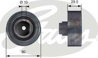 Gates T42050 - Usmeravajući / vodeći točkić, zupčasti kaiš www.parts5.com