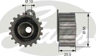 Gates T42073 - Rola intinzator,curea distributie www.parts5.com