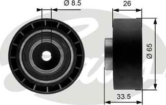 Gates T39057 - Deflection / Guide Pulley, v-ribbed belt parts5.com