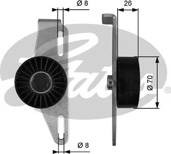 Gates T39393 - Натяжитель, поликлиновый ремень www.parts5.com