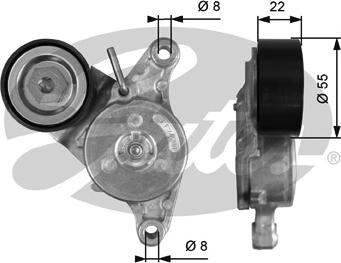 Gates T39392 - Riemenspanner, Keilrippenriemen www.parts5.com