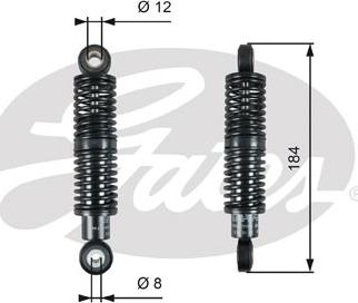 Gates T39265 - Amortizor vibratii, curea transmisie cu caneluri www.parts5.com