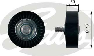 Gates T36412 - Deflection / Guide Pulley, v-ribbed belt www.parts5.com